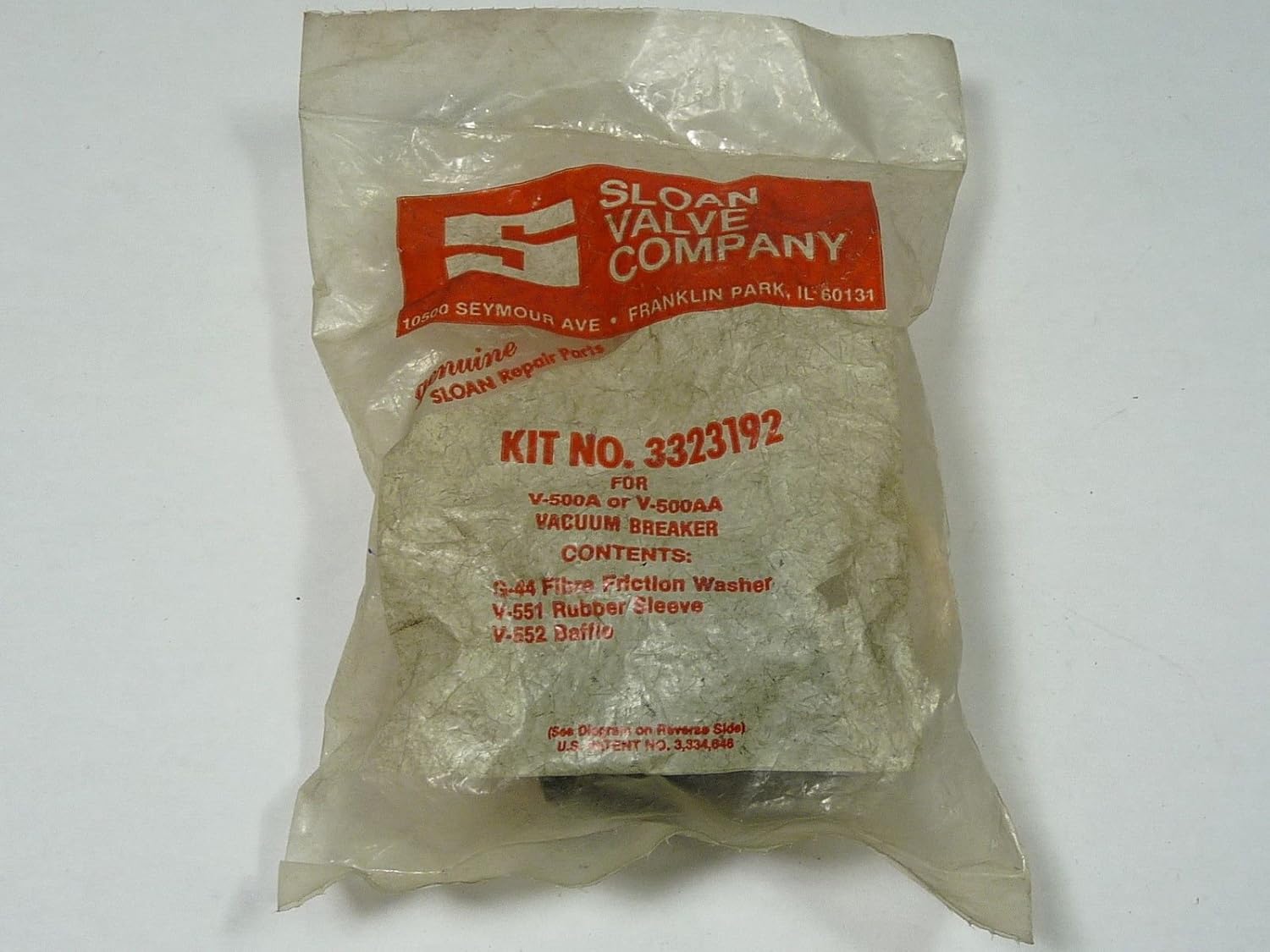 Sloan V551A Vacuum Breaker Repair Kit for Sloan V500A