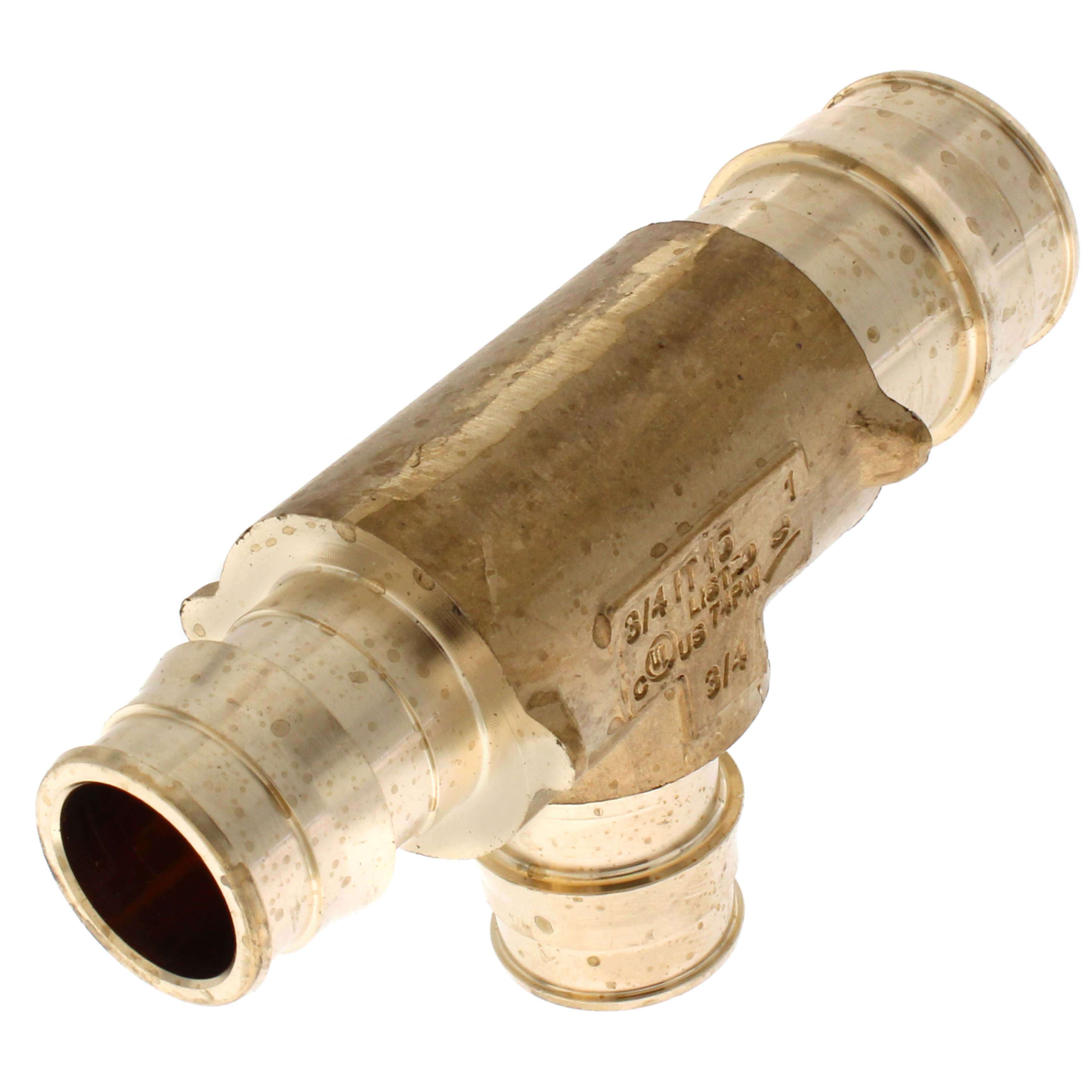 Uponor LF4701775 ProPEX Brass Reducing Tee (1 x 3/4 x 3/4) Lead-Free