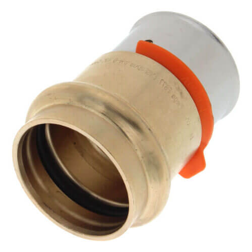 Viega 99660 PureFlow Zero Lead Bronze PEX Press Adapter 1 x 1 Inch