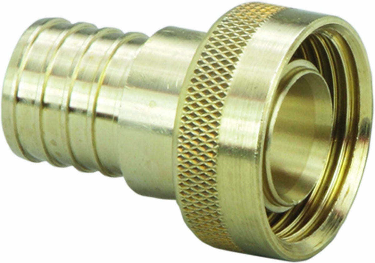 Viega 46414 PureFlow Zero Lead Brass PEX Crimp Supply Adapter with 3/4-Inch by 1 Crimp x Manabloc Supply