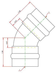 Viega 77028 ProPress Copper 45 Degree Elbow 1 Inch