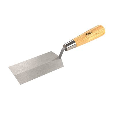 Bon 11-631 Carbon Steel Margin Trowel 5 x 2 with Wood Handle