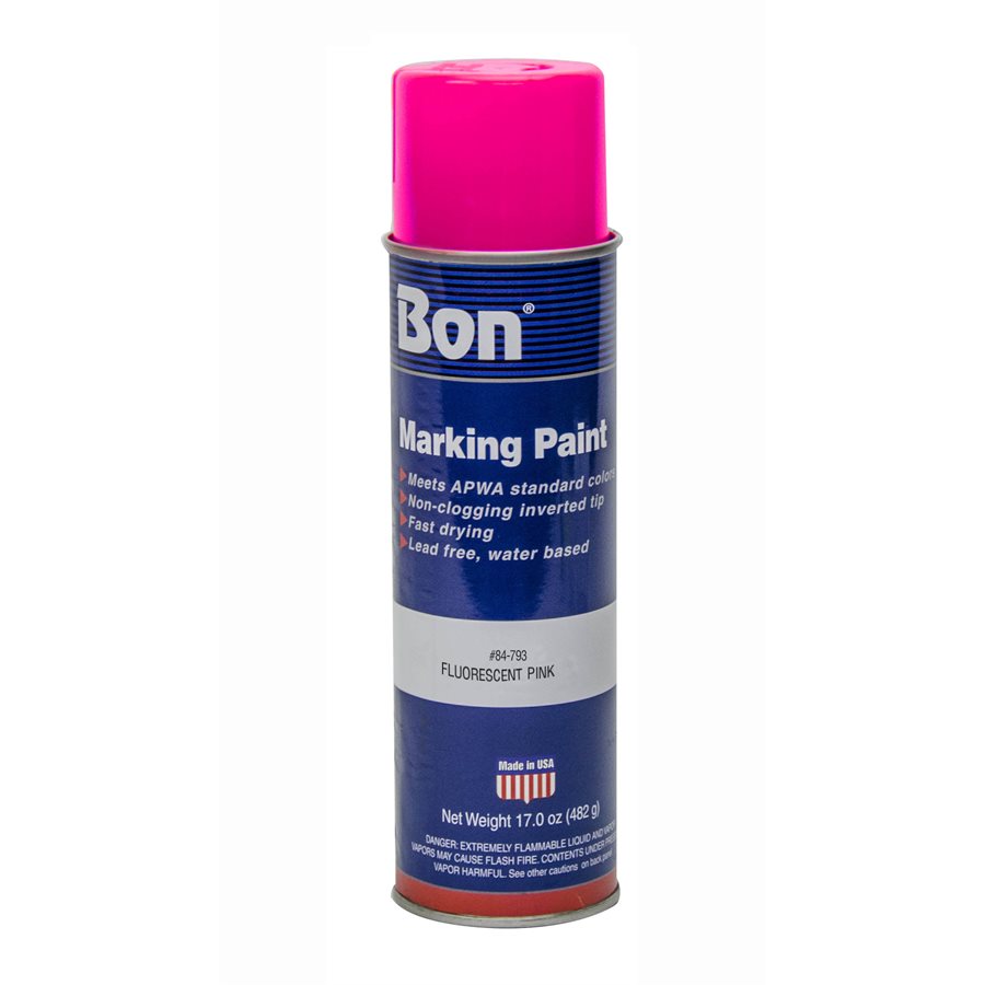 Bon 84-793 Marking Paint Fluorescent Pink 20 oz 12/PKG