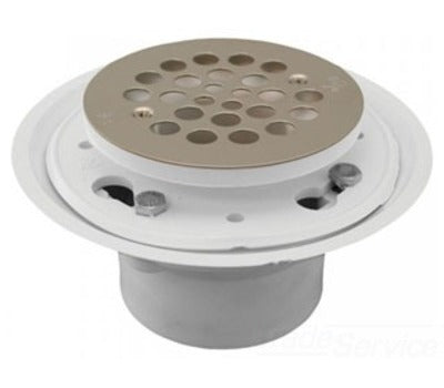 Jones Stephens D50500 2 in. PVC Shower Drain with Stainless Steel Strainer