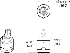 Pfister 9740350 Genesis 26 Series Cartridge Sub Assembly