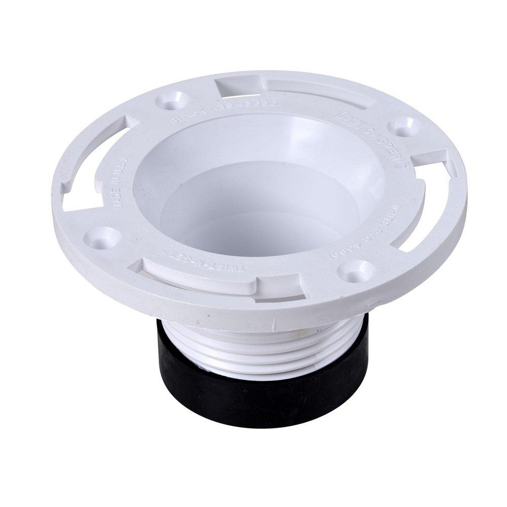 Oatey 43651 Twist-N-Set PVC Closet Flange 4 Inch Replacement