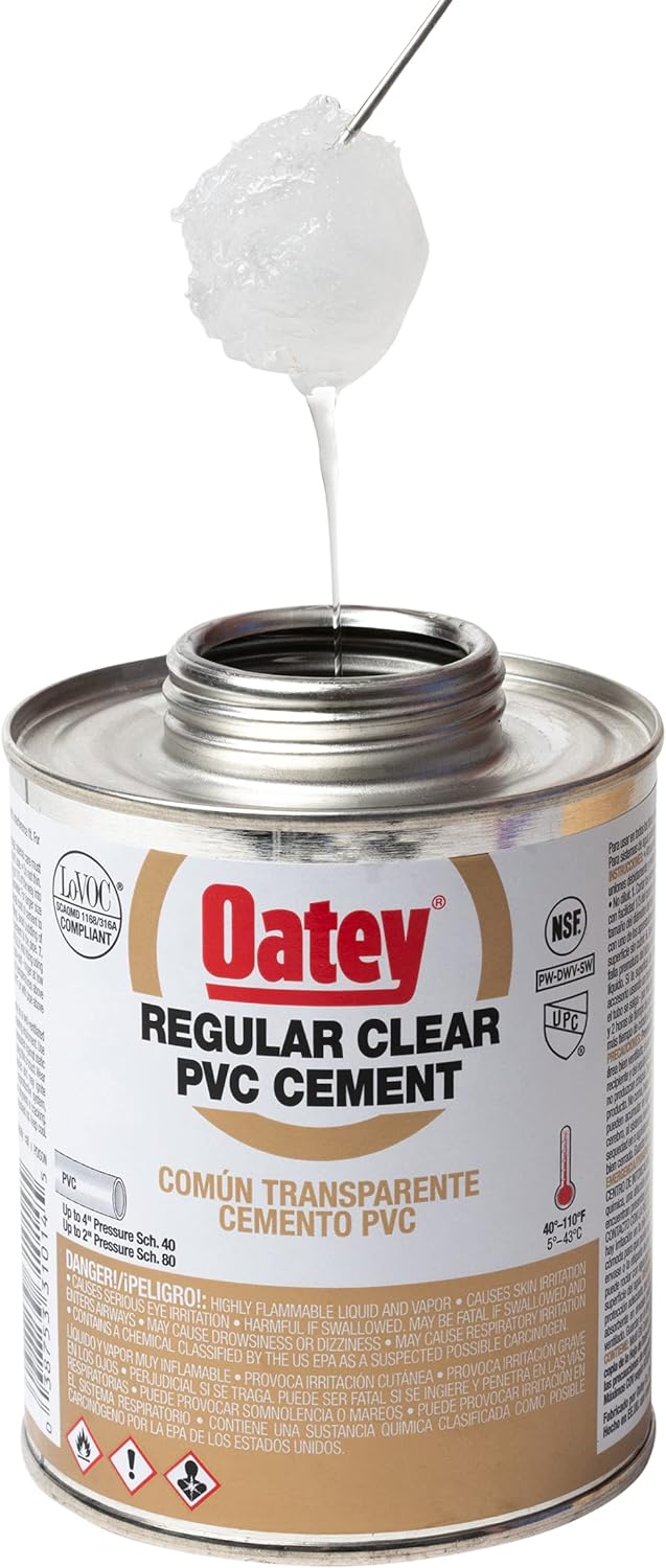 Oatey 31927 16 oz PVC Regular Advanced Clear Cement