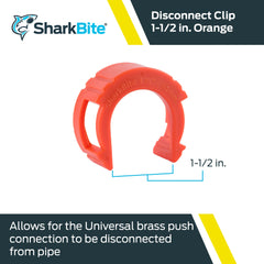 SharkBite UXLDC41 1-1/2 Inch Plastic Demount Clip