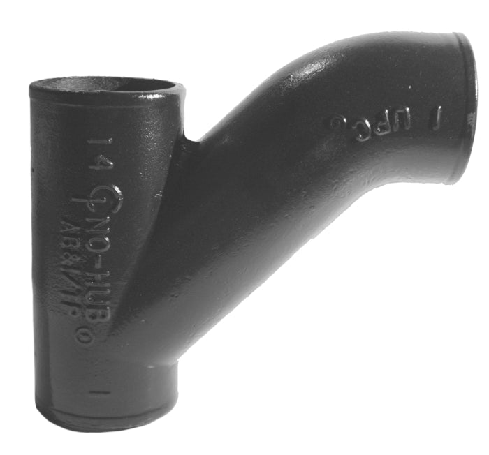 Tyler Pipe 008903 DWV Combination Wye and Bend 6 x 6 x 4 in No-Hub Cast Iron