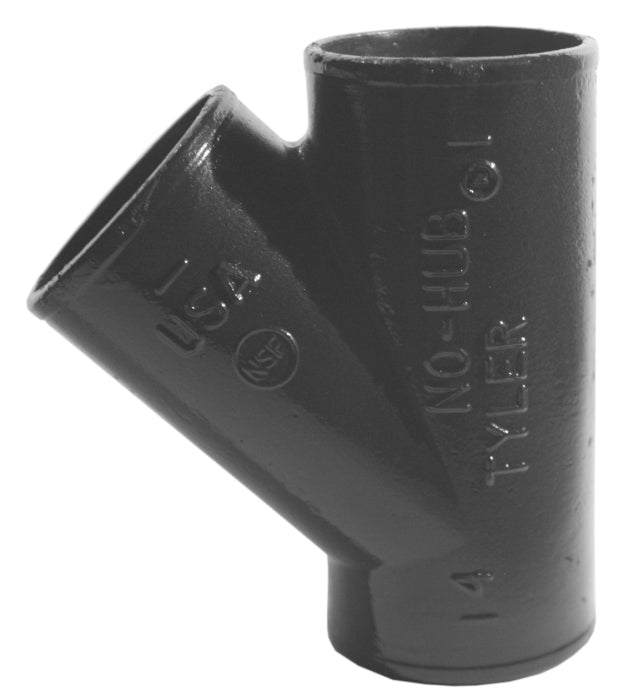 Tyler Pipe 008262 Pipe Wye-Branch 4 in No-Hub End Style Cast Iron