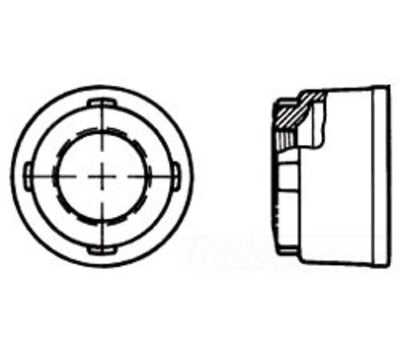 Tyler Pipe NH-BRFER2X1-1/2 Cast Iron No-Hub Ferrule with Type-A Brass Plug 2 x 1-1/2 inches