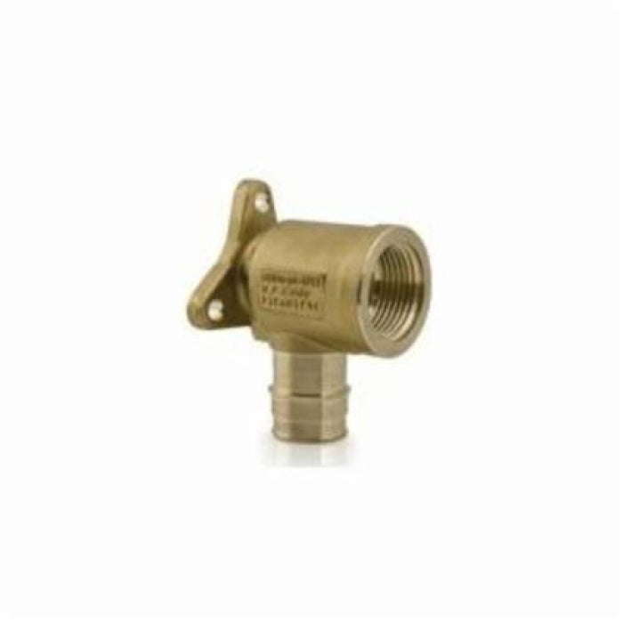 Uponor LF4231010 90-Degree Drop-Ear Elbow 1 Inch ProPEX x FNPT End Style Brass