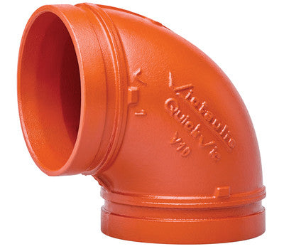 Victaulic F060V10P00 6 in. Ductile Iron Grooved 90-Degree Elbow