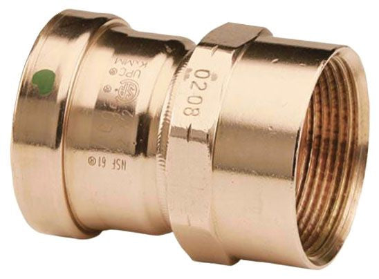 Viega 20819 ProPress XL-C Copper Female Adapter 2-1/2 x 2-1/2 200 PSI