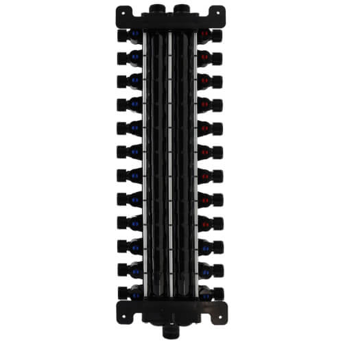 Viega 49620 ManaBloc 160 Psi 1/2 Inch Crimp 24 Outlets Plastic Distribution Manifold Black