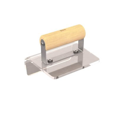 Bon 12-693 Plexiglass Outside Step Tool - 6 x 5 - 3/4 Radius Wood Handle