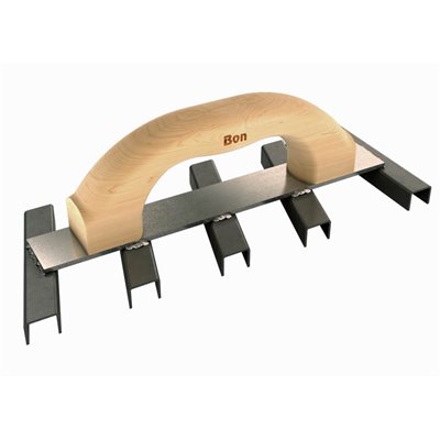 Bon 83-147 Channel Mortar Scraper 10 x 4 3/4 with Wood Handle