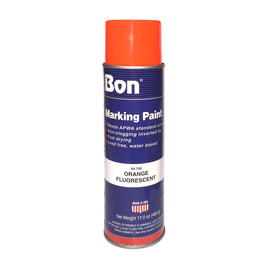 Bon 84-792 Marking Paint Fluorescent Orange 20 oz 12 Pack