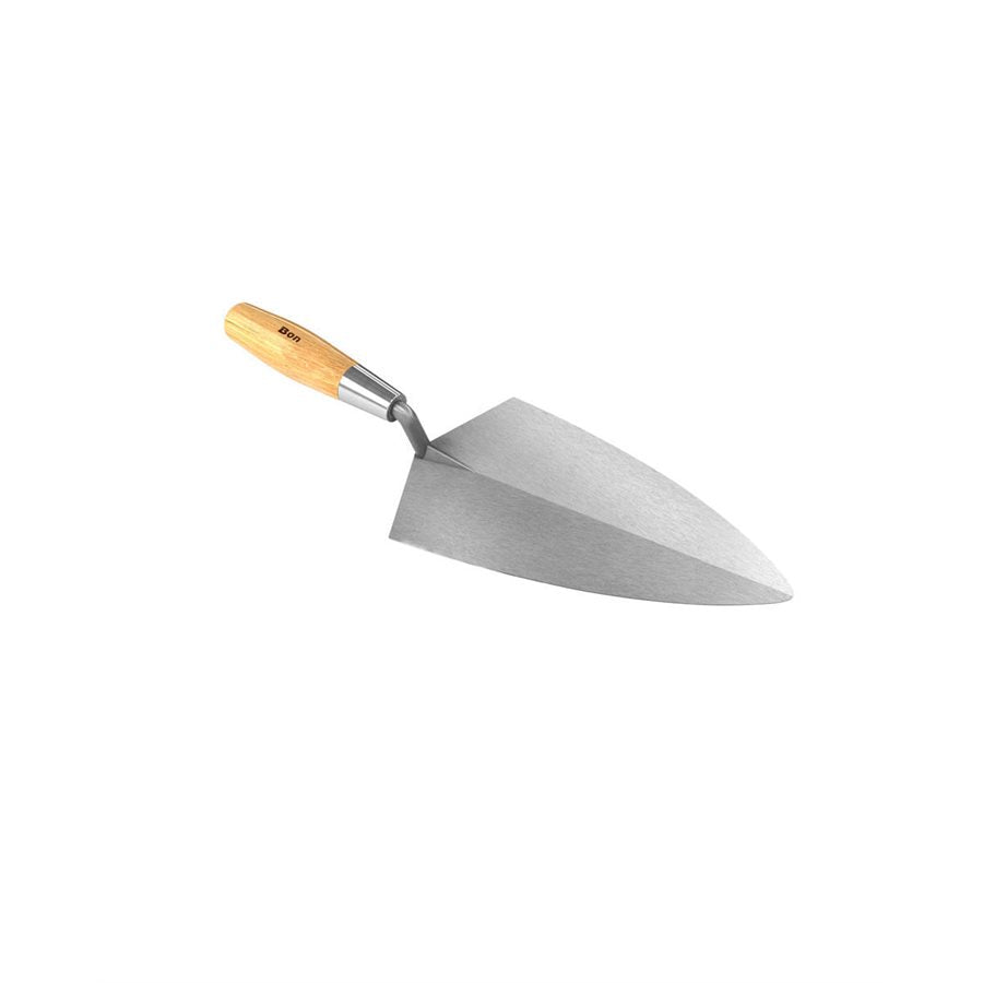 Bon Pro Plus 72-332 Philadelphia Pro Carbon Steel Brick Trowel - 10 with Wood Handle