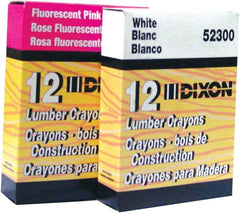 Dixon 52600 Lumber Marking Crayons Fluorescent Pink 12-Pack