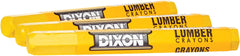 Dixon 14-254 Industrial Lumber Marking Crayons 4.5 x 1/2 Hex Yellow 12-Pack (X49600)