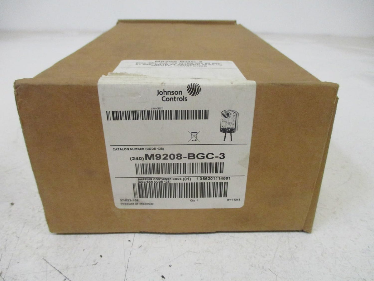 Johnson Controls M9208-BGC-3 Electric Spring-Return Damper Actuator 24V On/Off 70 lb-in