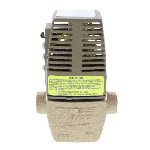 Taco 570-2 Zone Valve 1/2 Sweat 24v N.C Two-Way With Manual Override