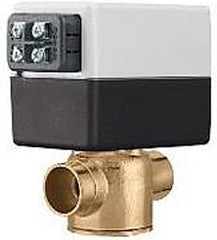 Caleffi Z55 24V NC 2-Way 3/4 Inch Sweat 7.5 Cv Zone Valve with Terminal Block and AUX Switch