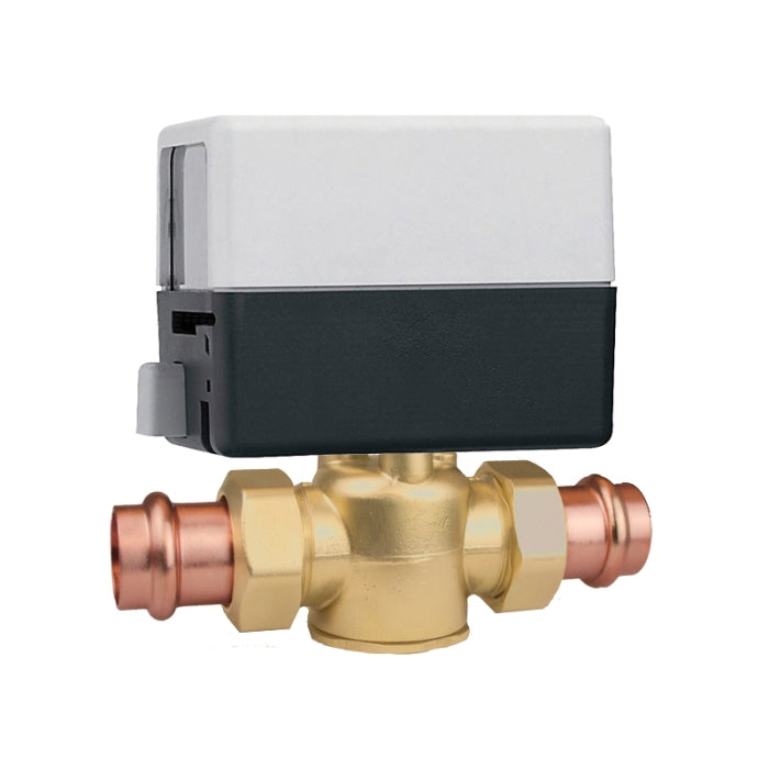 Caleffi Z56P 24V NC 2 Way Zone Valve 1 Union Press Connections 7.5cv Terminal Block & Aux. Switch