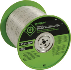 Greenlee 435 Polyester Conduit Measuring Tape 3/16 Inch By 3000 Feet