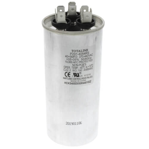 ICP 1172120 Central Air Conditioner Dual-Motor Run Capacitor 440V 5+40 MFD