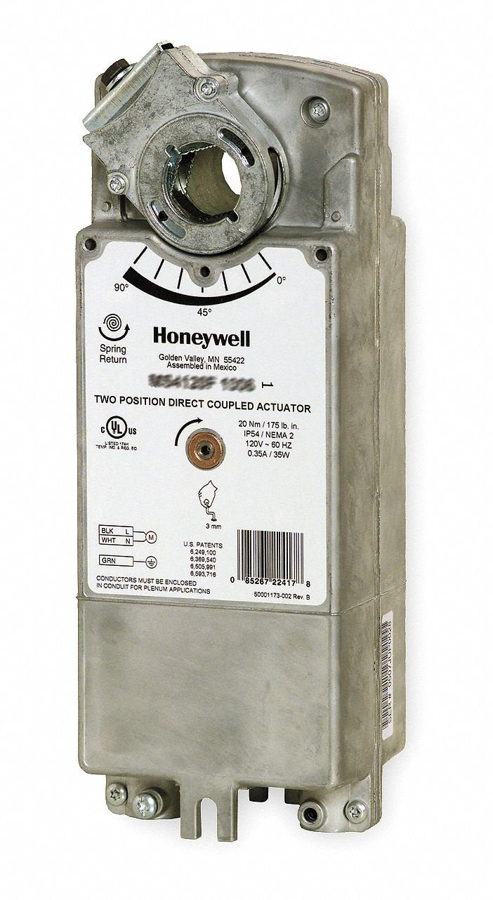 Honeywell MS4120A1209 Electric Actuator Two Position 120V with Spring Return and Aux Switches