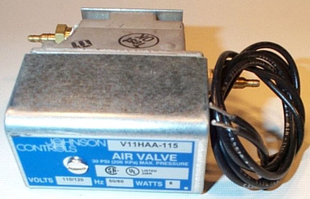 Johnson Controls V11HAA-115 Series V11 Three-Way Solenoid Air Valve With Grounding Lug 110/120V