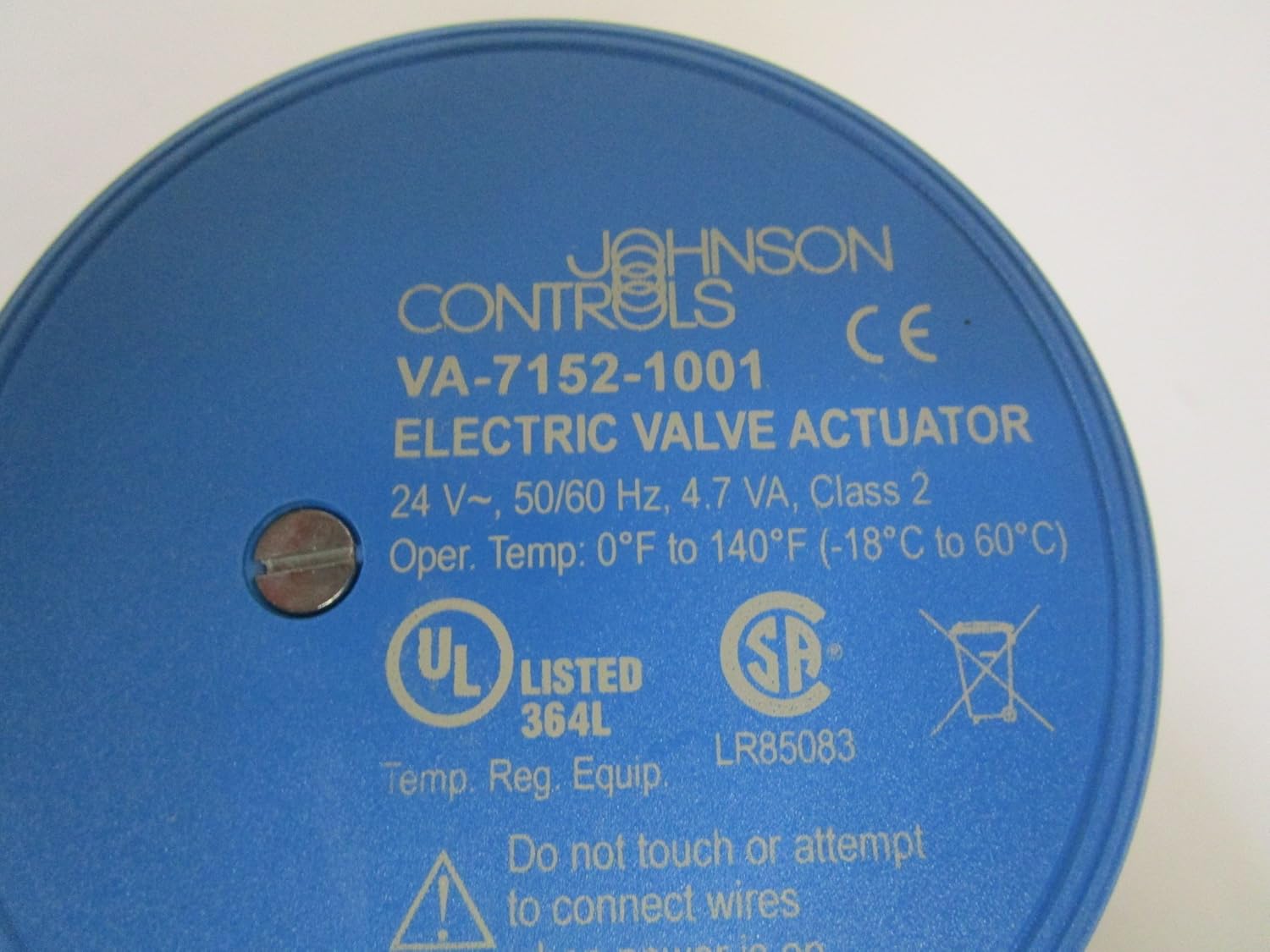 Johnson Controls VA-7152-1001 Electric Valve Actuator 24 Vac