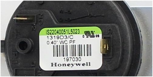 Reznor 197030 Pressure Switch Uda 0.40 WC Replacement 173311