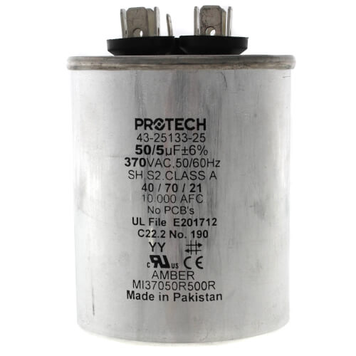 Rheem 43-25135-03 Capacitor 35/5 MFD Oval Dual Run 370V