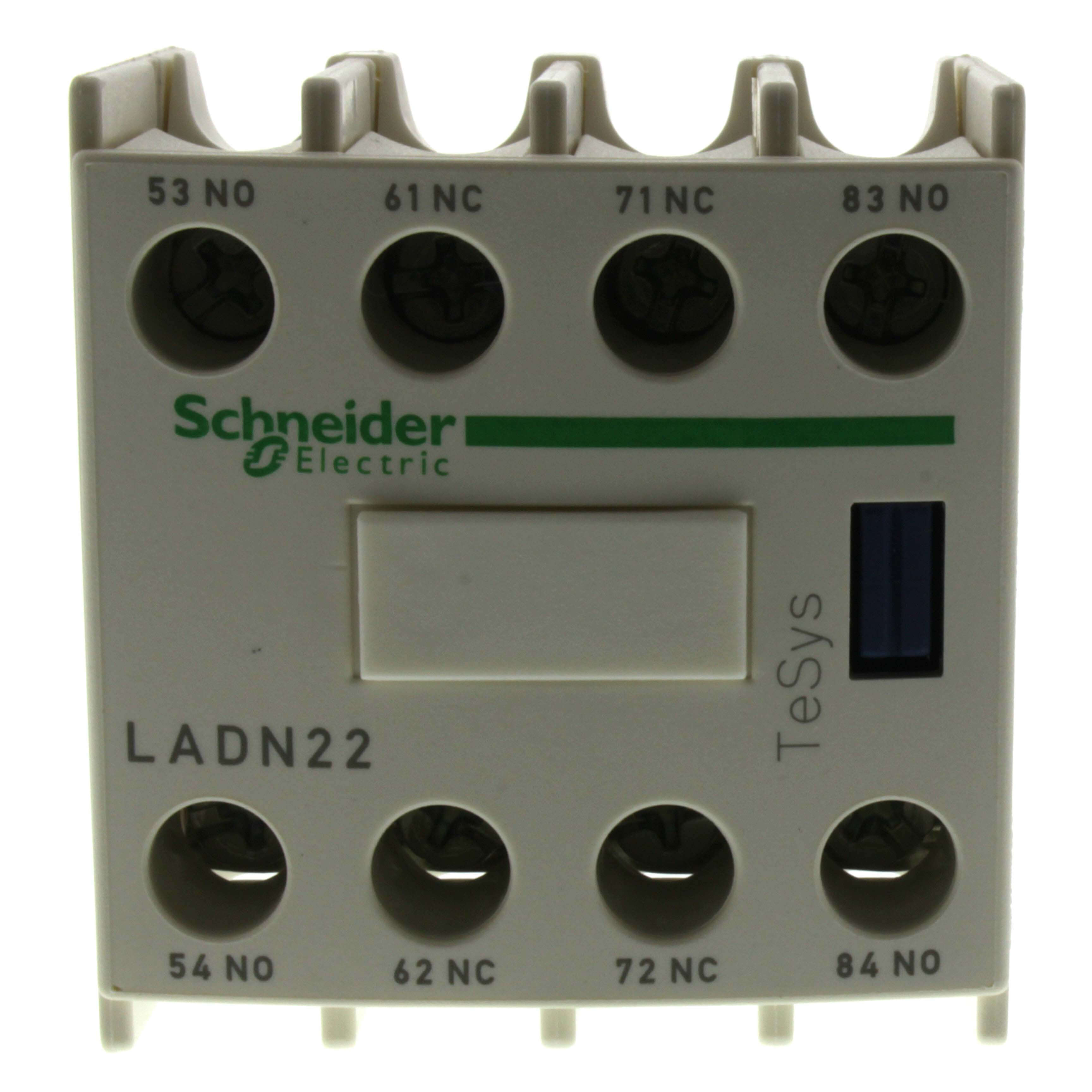 Schneider Electric LADN22 690 VAC 10 Amp 2NO 2NC Front Mount Auxiliary Contact