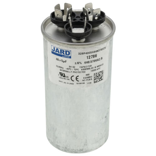 Trane SFCAP40D5440R 40/5MFD 370/440V Round Run Capacitor