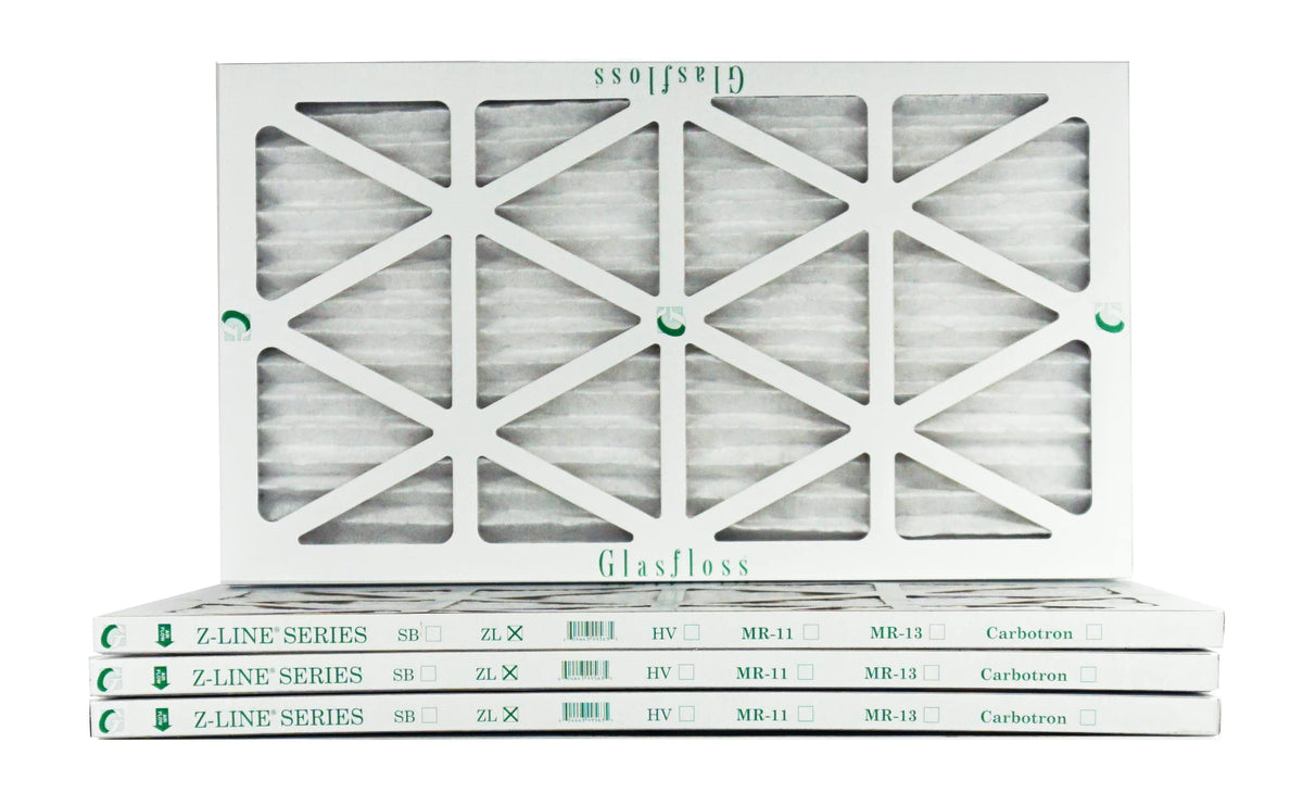 Glasfloss ZLP14281 14x28x1 Inch MERV 10 - (Pack of 4) - AC or HVAC Pleated Air Filter - Furnace Air Filter