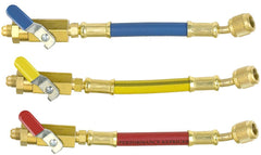 Imperial 800MBS Ball Valve Adapter Hose Set 6 Inches Red Yellow Blue