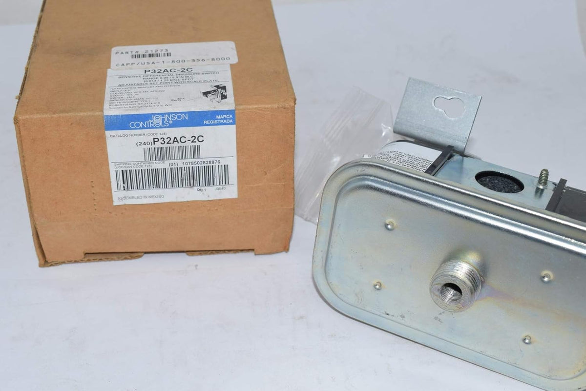 Johnson P32AC-2C Differential Pressure Switch SPDT Adjustable