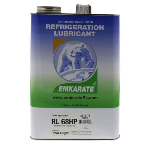 Nu-Calgon 4316-76 Emkarate RL68HP Refrigeration Oil 1 Gallon 300 SUS Viscosity