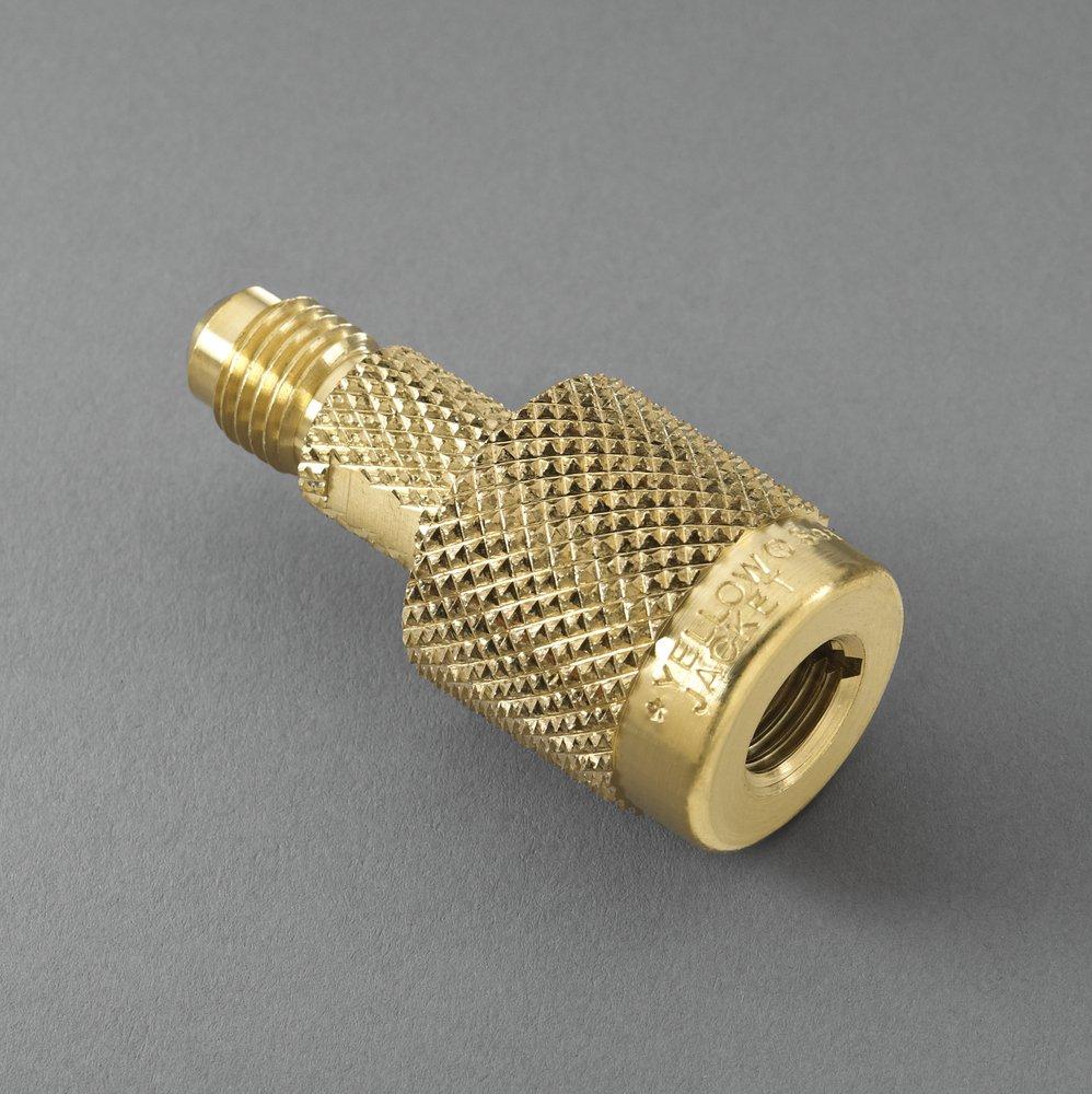 Yellow Jacket 19109 Quick Coupler Brass 1/4 in Male x 1/4 in Female