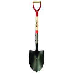 Razor-Back 43069 Round Point Shovel with Forward-Turn Step and Dual Rivet D-Grip