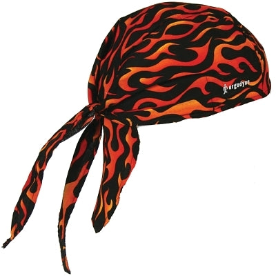 Ergodyne 12485 Chill-Its 6615 High-Performance Dew Rag Flames One Size