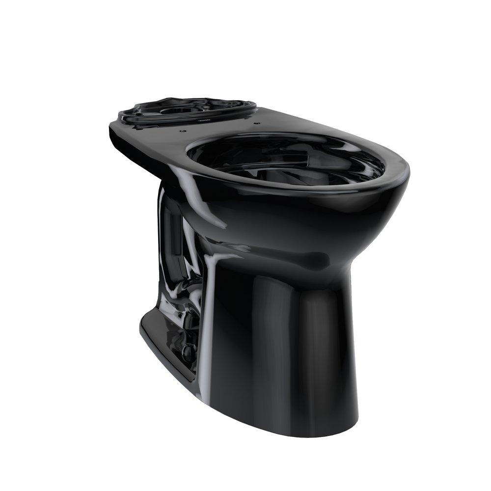 TOTO C776CEF#51 Drake Elongated Universal Height Tornado Flush Toilet Bowl Ebony