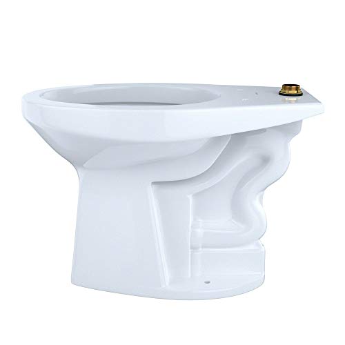 Toto CT705ULN#01 Elongated Floor-Mounted Flushometer ADA Compliant Toilet Bowl with Top Spud Cotton White