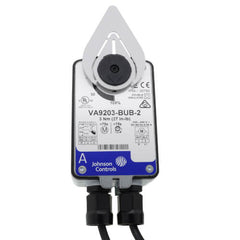 Johnson Controls VG1241BN+943BUB Model VG1241BN Two-Way Plated Brass Trim NPT End Connections Ball Valve with Model VA9203-BUB-2 Spring-Return Closed with One Switch Electric Actuator