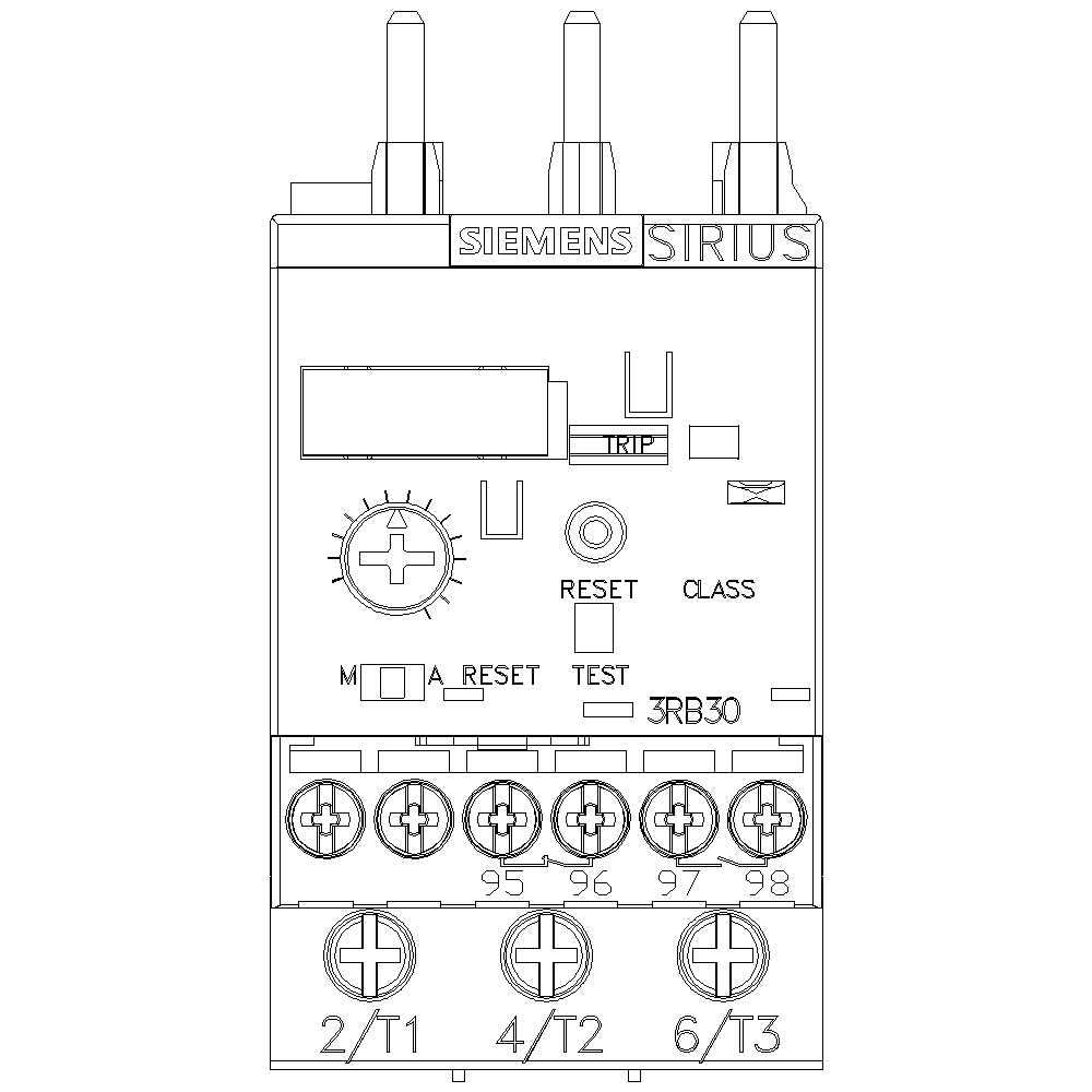 Siemens 3RB3026-1QB0 Overload Relay 6a-25a ManReset