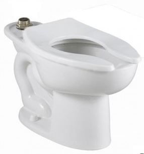 American Standard 2234001.02 Toilet Bowl Without Seat Flush Valve Commercial White Floor Mount 15 Inch X 28-1/4 Inch X 14 Inch